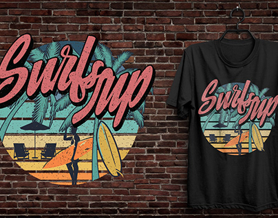 Riding the Waves: Surfing T-Shirt Design Showcase
