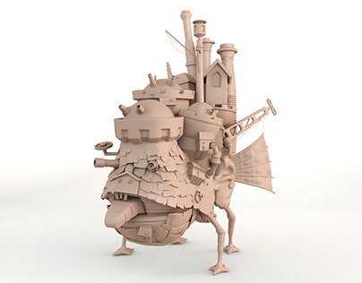 Howl's Moving Castle • 3D model with Autodesk Maya