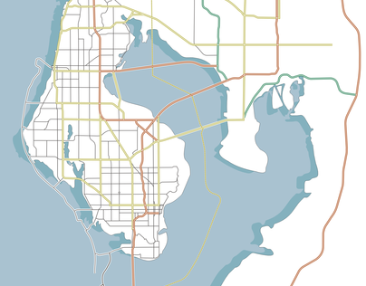 Illustration: Design Cartography (2D Map - Tampa FL)