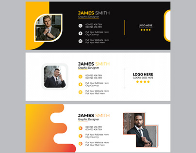 Professional email signature, Email footer design