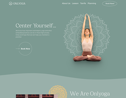 Landing page for Onlyoga