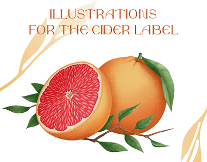 Illustrations for the cider label