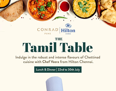 Tamil Table Flyer for Conrad & Hilton