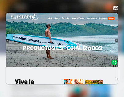 Sitio web de reservas "SUPHERR" Tours en Costa Rica