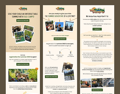 R.A.D. Camps - Email Design