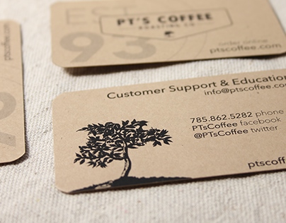 PT's Coffee Business Cards