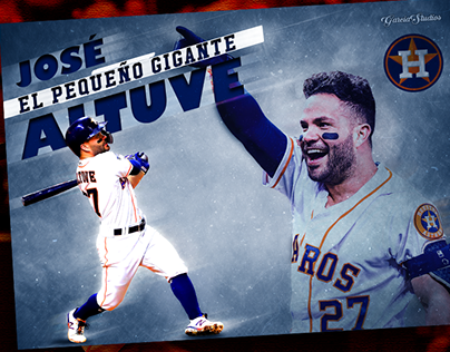 JOSE ALTUVE - Baseball Card Concept Art Houston Astros