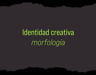 Identidad creativa // Morfología