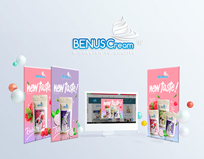 BENUS CREAM / packaging & banner website