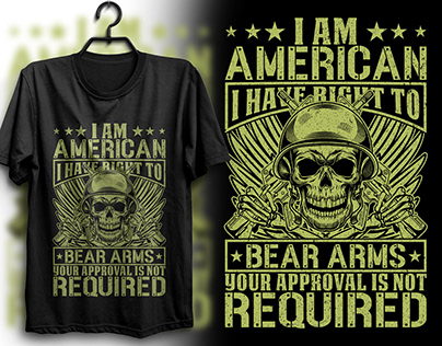 I AM AMERICAN I HAVE RIGHT TO BEER ARMS T-SHIRT.