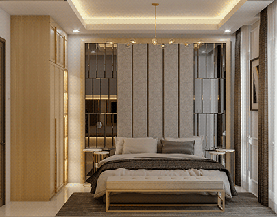 Interior Kamar Tidur Klasik Modern - Bandung