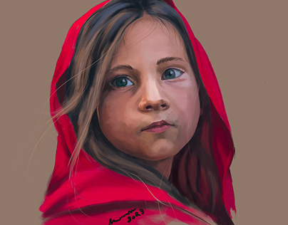 Digital painting_Afghan cute girl