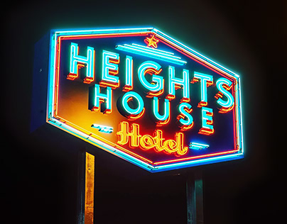 Signage Design: Heights House Hotel, Houston TX