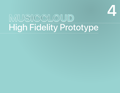 High Fidelity Prototype for Music App XDDailyChallenge