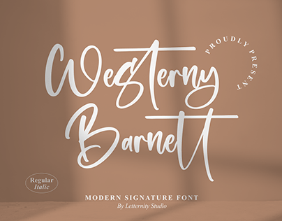 Westerny Barnett - Modern Signature Font
