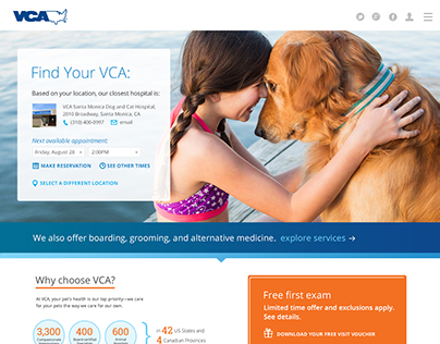 VCA Responsive Website Concept