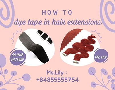 dye tape in hair extensions at home