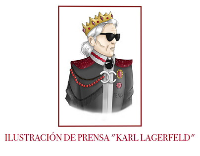Ilustración de prensa "Karl Lagerfeld"
