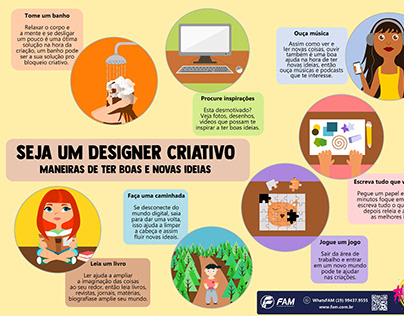 Infográfico sobre criatividade