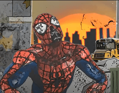 Zombie Spiderman motion comic