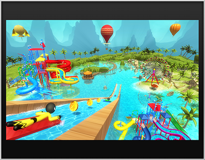 Stickman Water Slide: Theme Park Fun
