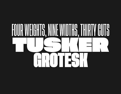 Tusker Grotesk | Commercial Type Family