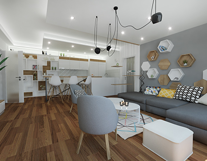 Apartment interior design in Zagreb