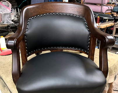 Restoration of Antique Leather Office Chair