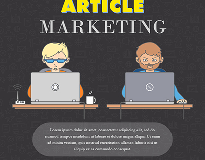 Free Infographic template on Article Marketing