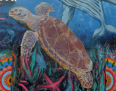 Arte Urbana "deixa a tartaruga nadar"