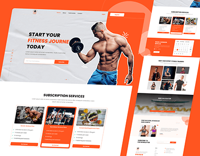 Fitness and GYM Website Landing Page UI Design