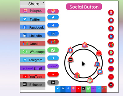 dailyui #010 social button designs