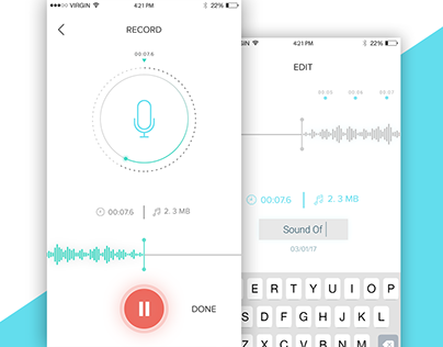 Recorder app design,

Its very clean and handle to use