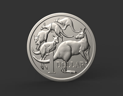 3Dmodel STL CNC Australian dollar Сoin