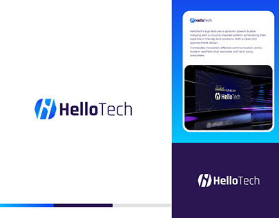 HelloTech Logo Design | Modern H Letter Design
