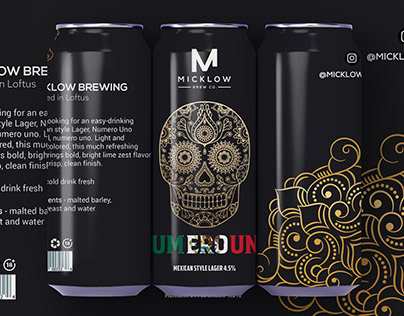 Beer can log amd Label Design With FREE MOCKUP PSD