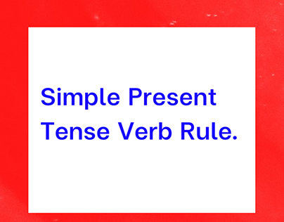 Simple present tense verb rule