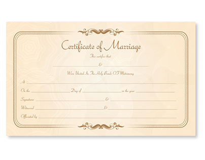 Beautiful and Customized Marriage Certificates