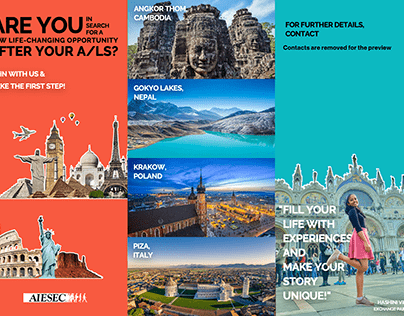 AIESEC Outgoing Global Voluenteer Leaflet designs