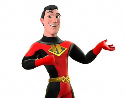 Super Hero 3D Cartoon Character