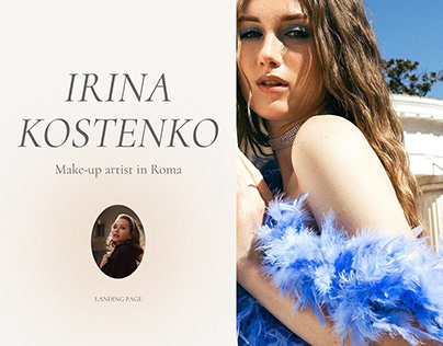 Landing page for professional make-up artist in Roma
