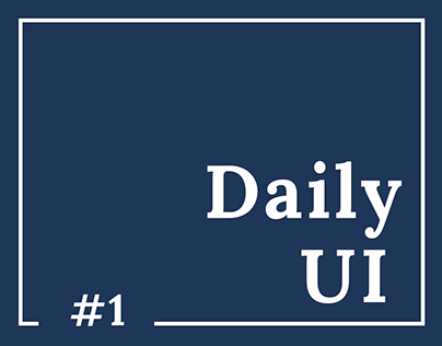 Daily UI Challenge - Set #1