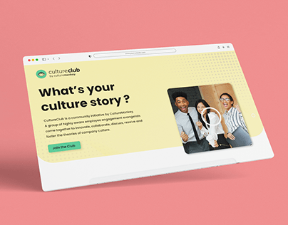 CultureClub Landing Page Design