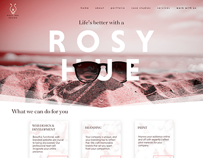 Rosy Hue Design Landing Page