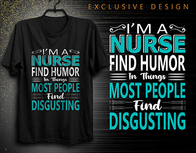 Typography nurse t-shirt design