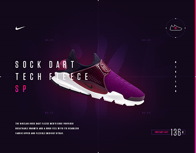 NikeLab Sock Dart Fleece — microsite concept