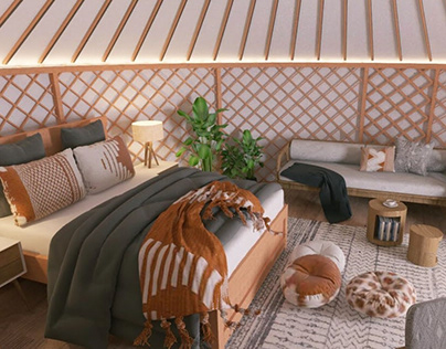 Yurt's interior