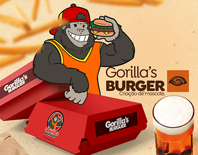 Gorilla's Burger - Criação de Mascote para Marca