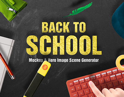 Back To School Mockup & Hero Image Scene Generator