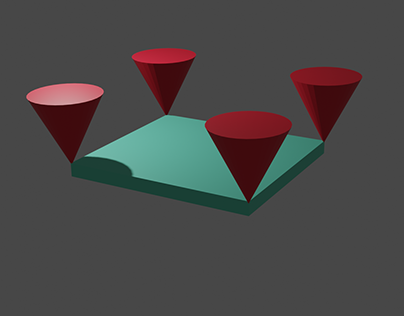 Construção Cones+Retângulo 3D